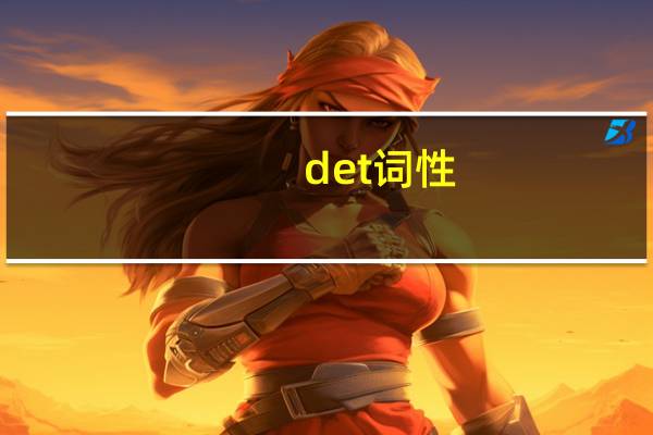 det词性