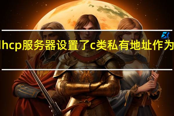 dhcp服务器设置了c类私有地址作为地址池(dhcp服务器设置)