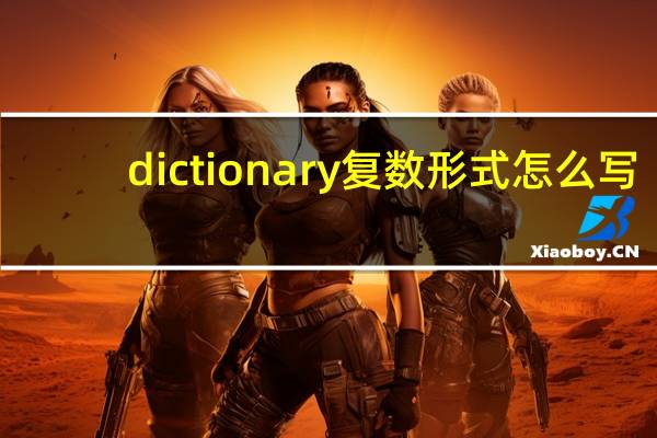 dictionary复数形式怎么写