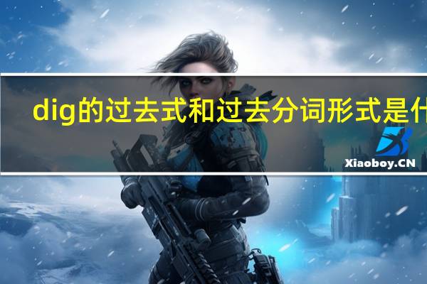 dig的过去式和过去分词形式是什么