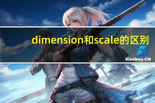 dimension和scale的区别