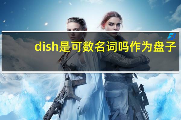 dish是可数名词吗作为盘子