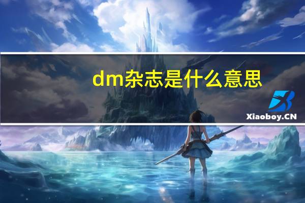 dm杂志是什么意思