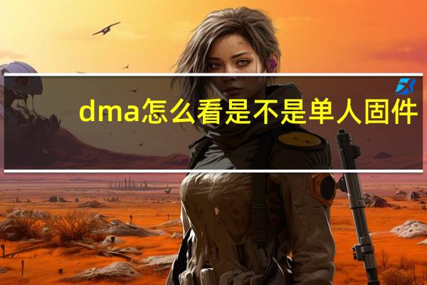 dma怎么看是不是单人固件