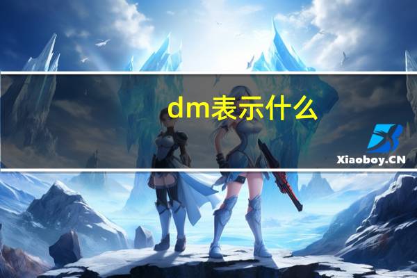 dm表示什么