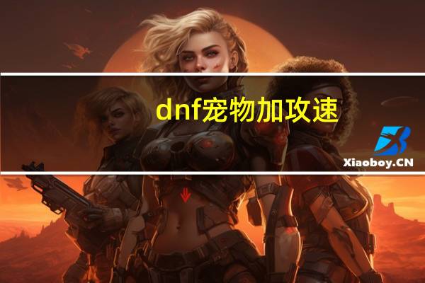 dnf宠物加攻速