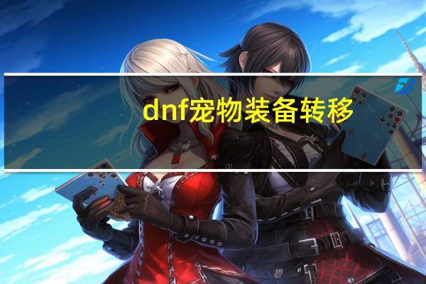 dnf宠物装备转移