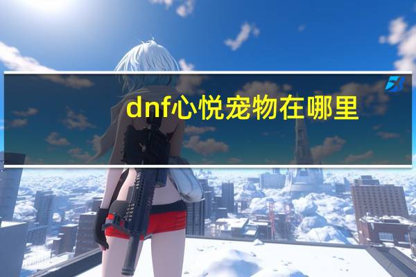 dnf心悦宠物在哪里
