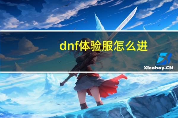 dnf体验服怎么进（dnf体验服外挂）