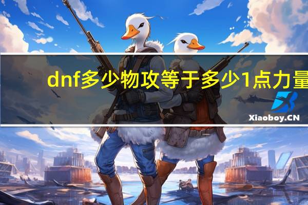 dnf多少物攻等于多少1点力量（dnf1点力量等于多少物攻）