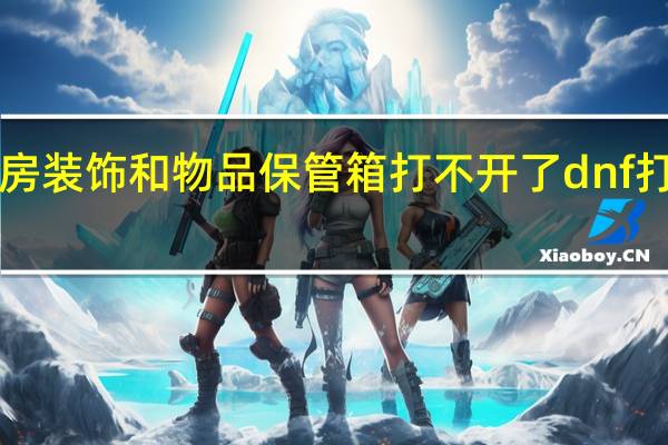 dnf婚房装饰和物品保管箱打不开了 dnf打不开怎么办