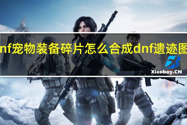 dnf宠物装备碎片怎么合成 dnf遗迹图怎么开