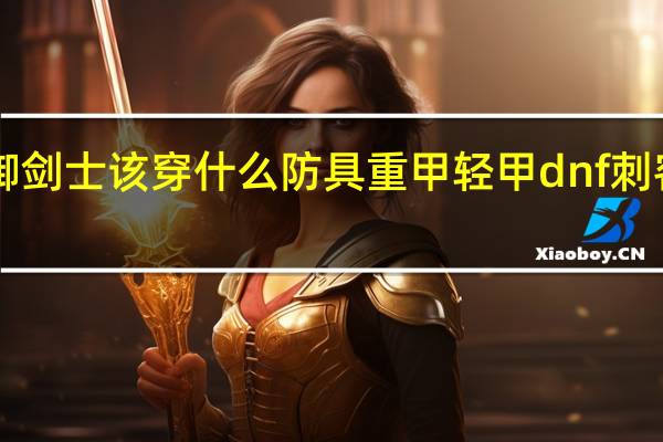 dnf御剑士该穿什么防具重甲轻甲 dnf刺客穿什么甲