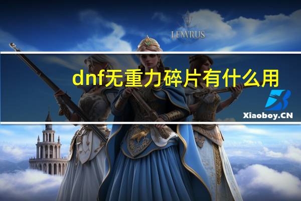 dnf无重力碎片有什么用（无重力碎片）