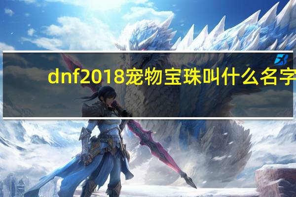 dnf2018宠物宝珠叫什么名字