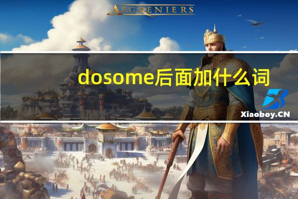 do some后面加什么词