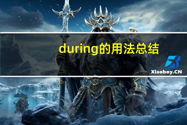 during的用法总结