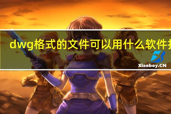 dwg格式的文件可以用什么软件打开（dwg格式文件用什么软件打开）