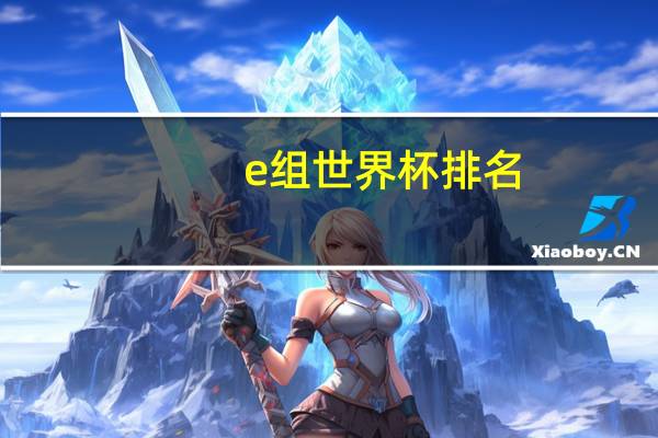 e组世界杯排名