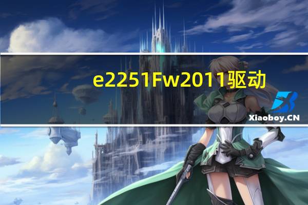 e2251Fw 2011驱动（e2251fw）