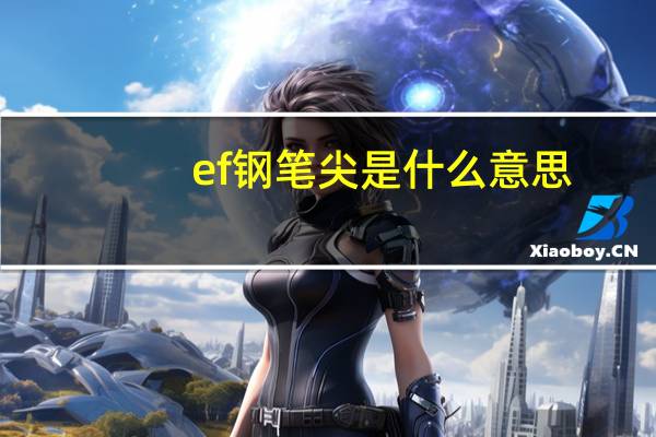ef钢笔尖是什么意思