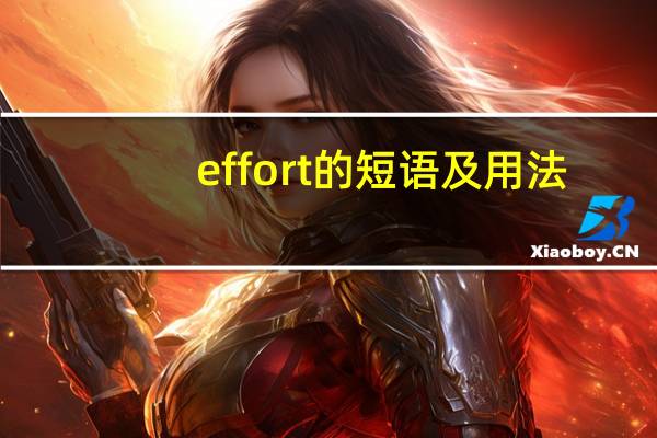 effort的短语及用法