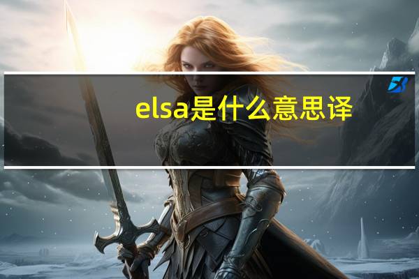 elsa是什么意思译（elsa是什么意思）