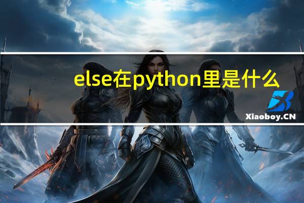 else在python里是什么