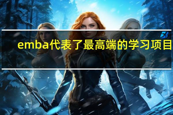 emba代表了最高端的学习项目吗