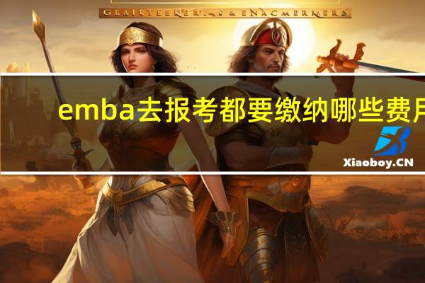 emba去报考都要缴纳哪些费用
