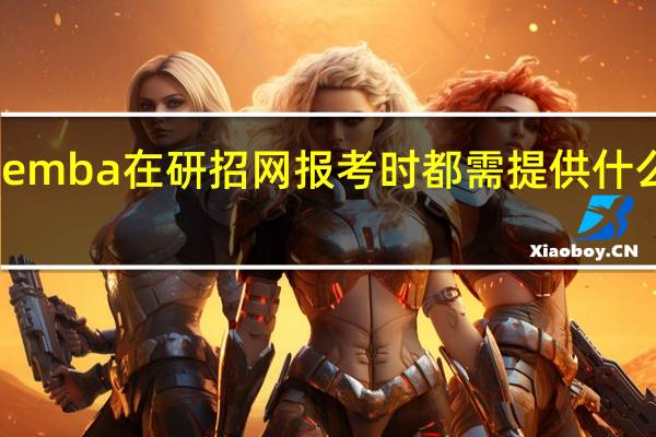 emba在研招网报考时都需提供什么材料