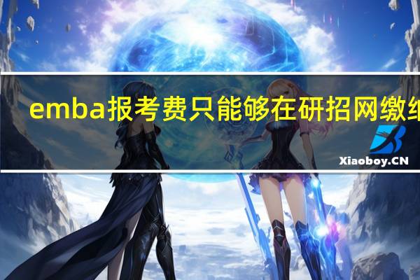 emba报考费只能够在研招网缴纳吗