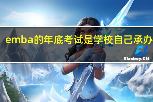 emba的年底考试是学校自己承办的吗