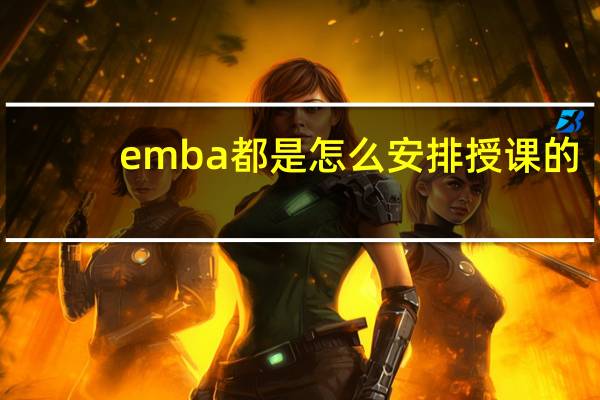emba都是怎么安排授课的