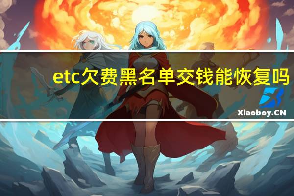 etc欠费黑名单交钱能恢复吗(etc欠费黑名单几天消除)