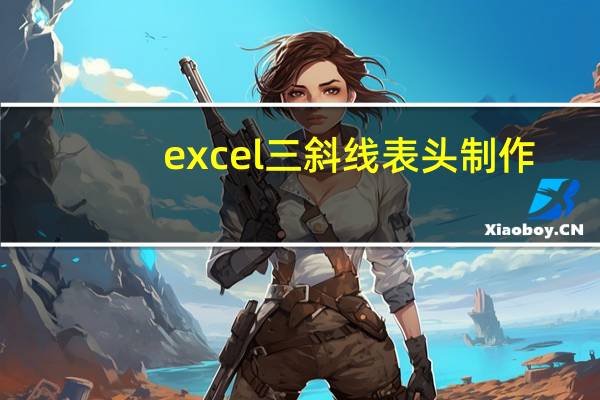 excel三斜线表头制作（excel三斜线表头怎么做）
