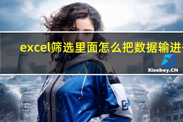 excel筛选里面怎么把数据输进去