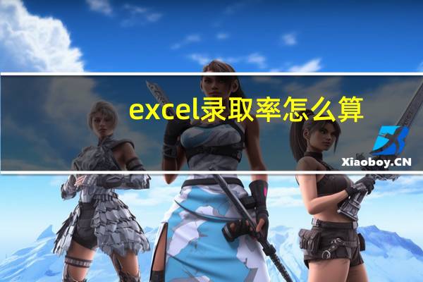 excel录取率怎么算