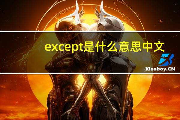 except是什么意思中文