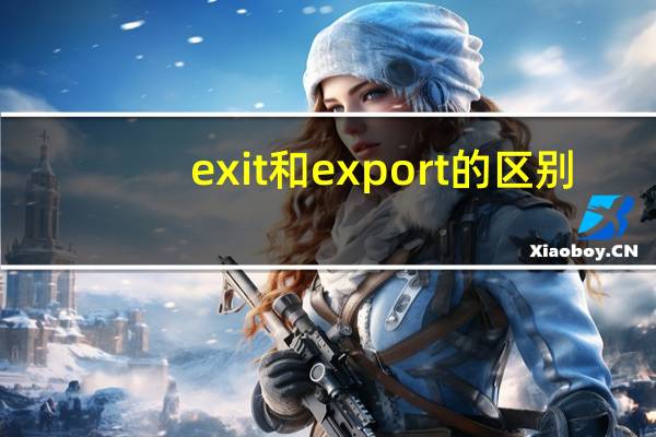 exit和export的区别