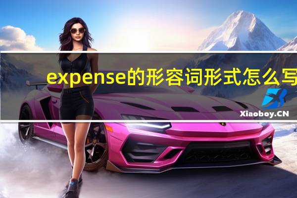expense的形容词形式怎么写
