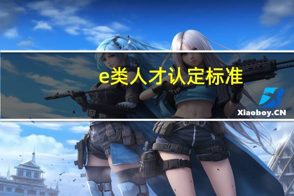 e类人才认定标准