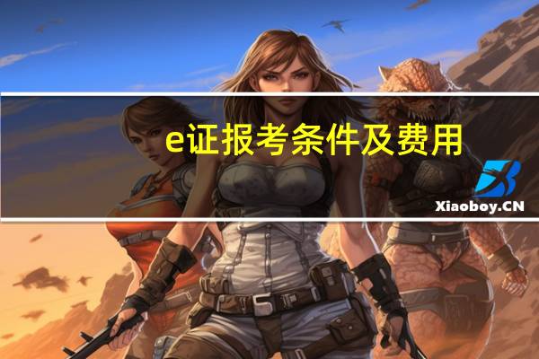 e证报考条件及费用