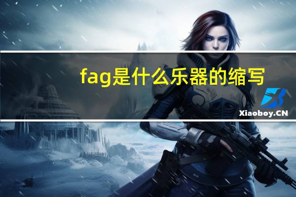 fag是什么樂器的縮寫
