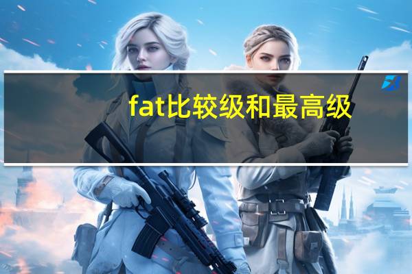 fat比较级和最高级