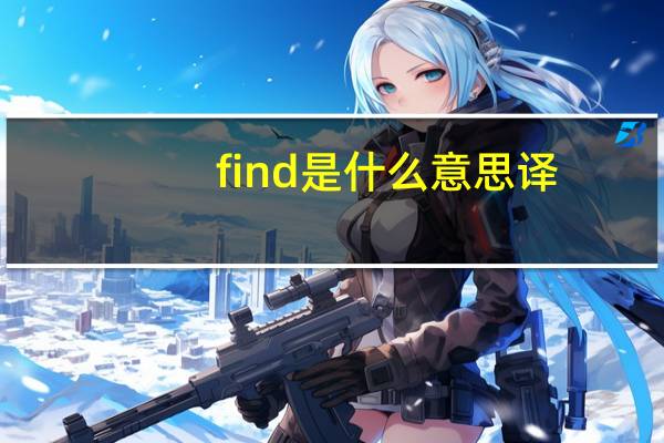 find是什么意思译
