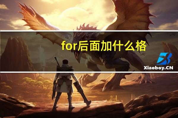 for后面加什么格
