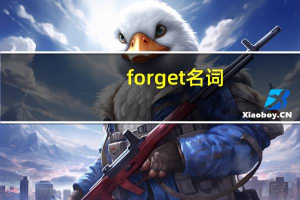 forget名词