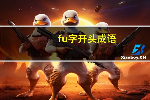 fu字开头成语