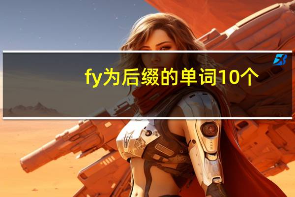 fy为后缀的单词10个